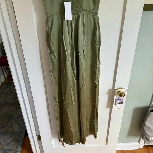 NWT Reformation Sage Jumpsuit 4 in Artichoke - Picture 5 of 9